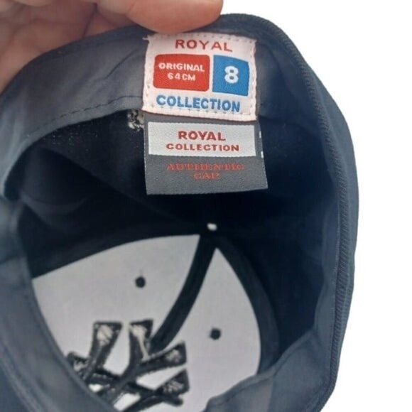 Royal NY New York Black Embroidery Ball Cap Hat Original Fitted Cap 8 NEW - Picture 4 of 7